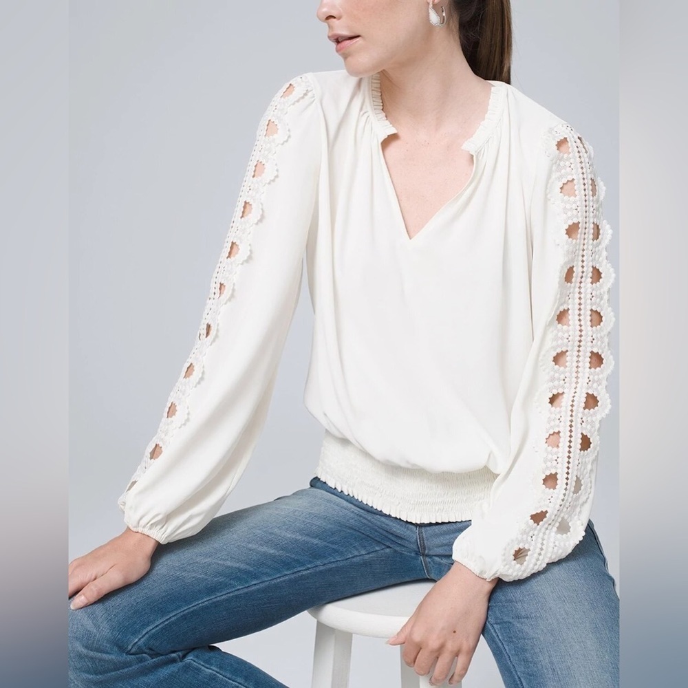 White House Black Market Lace Long Sleeve - Picture 3 of 10